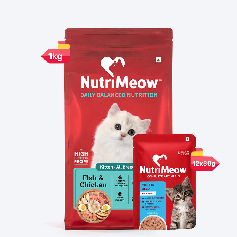 Nutrimeow Chicken & Fish Dry Food For Kitten