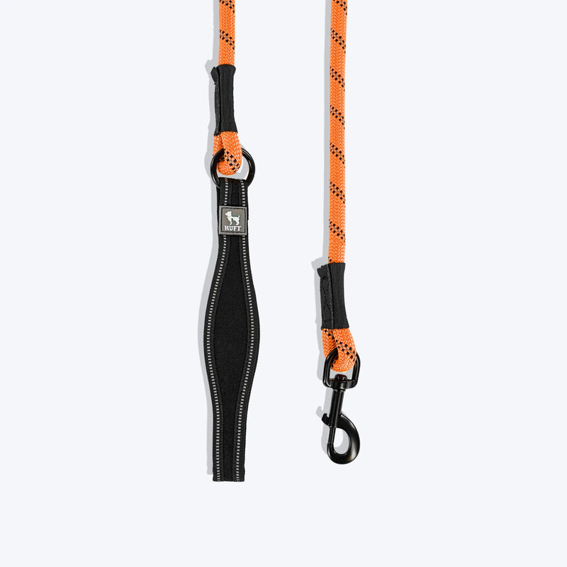 HUFT Classic Rope Leash For Dog - Orange - M - 5 ft - Heads Up For Tails