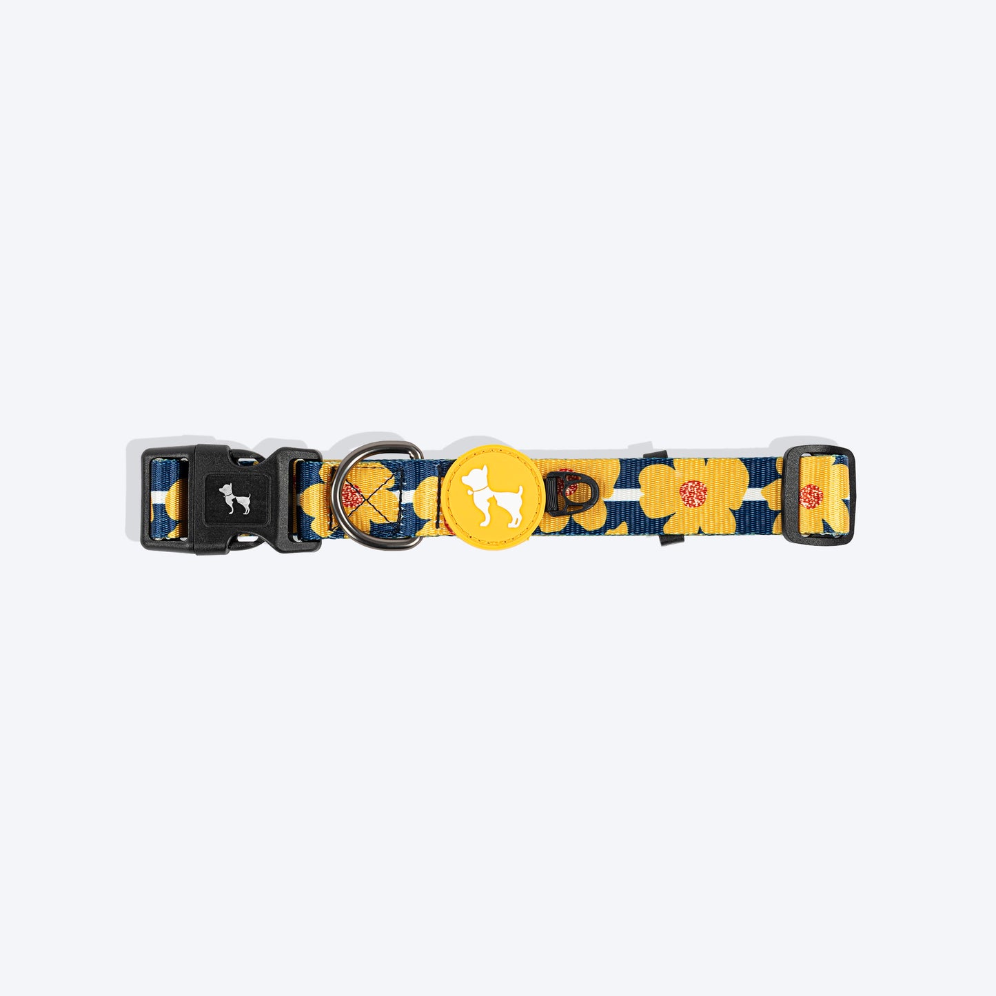 HUFT Daisy Stripes Collar For Dog - Blue & Yellow