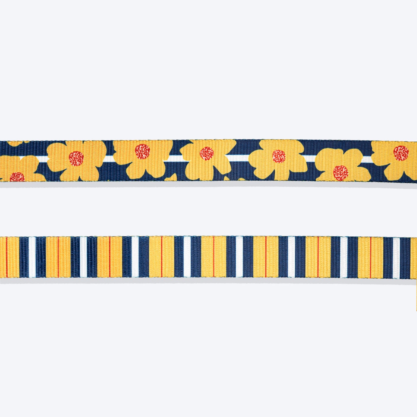 HUFT Daisy Stripes Leash For Dog - Blue & Yellow