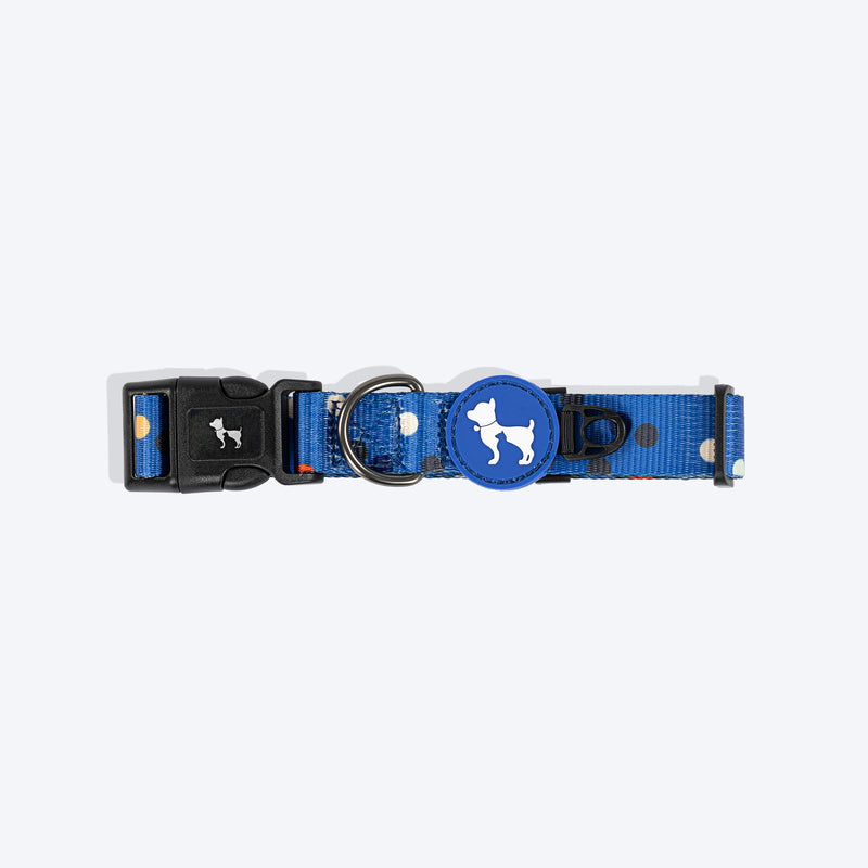 HUFT Polka Play Collar For Dog - Blue - Heads Up For Tails