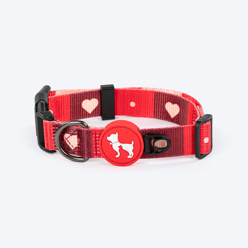 HUFT Heart Trails Collar For Dog - Red - Heads Up For Tails