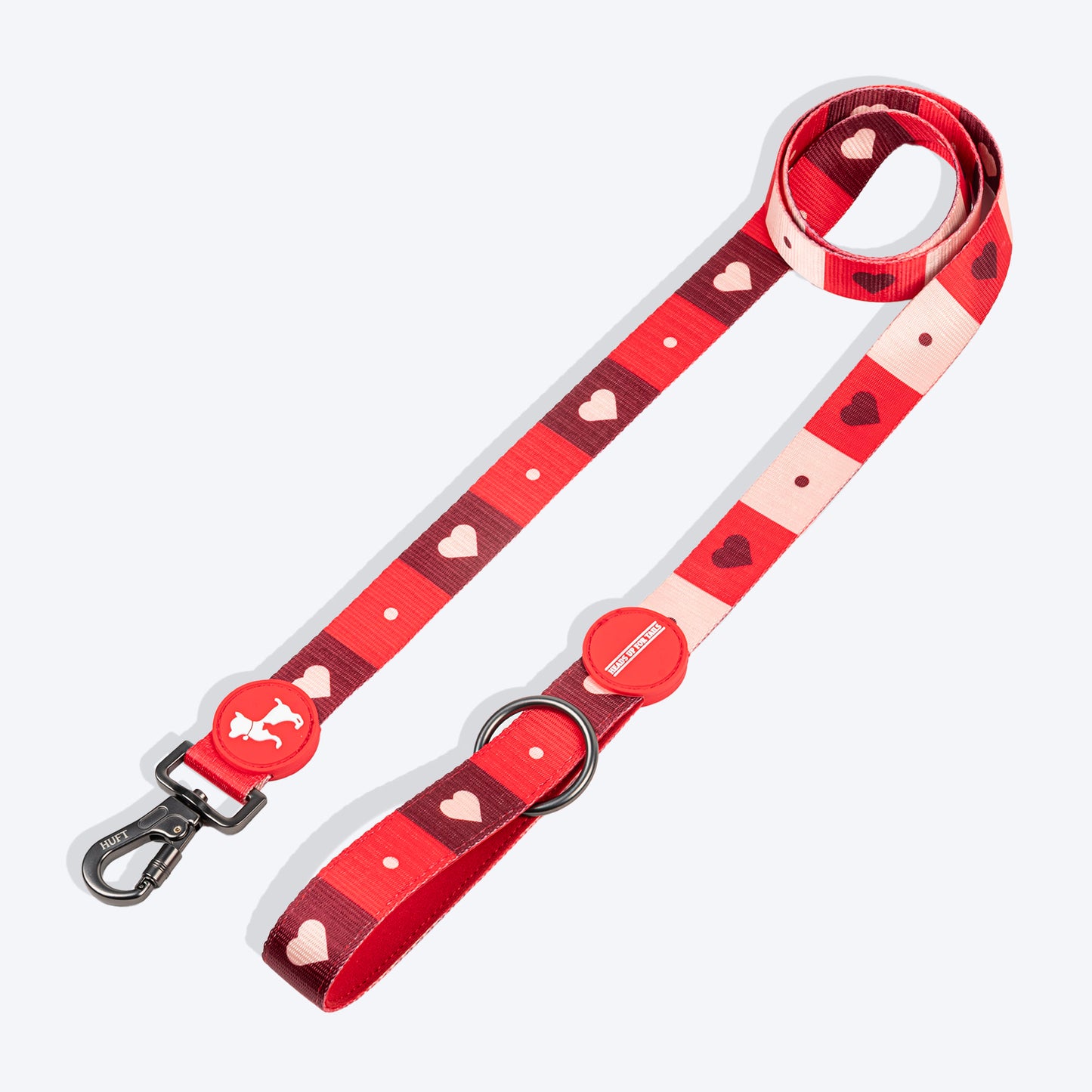 HUFT Heart Trails Leash For Dog - Red