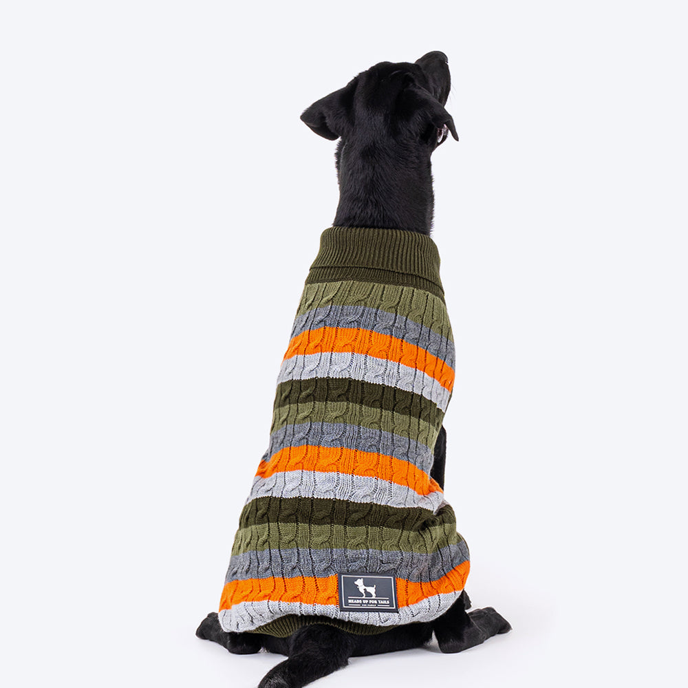 HUFT Cable Knit Dog Sweater - Grey