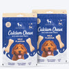 HUFT Calcium Chews Bite-Sized Bone Treats For Dog - Milk Flavour - 200 gm - Heads Up For Tails