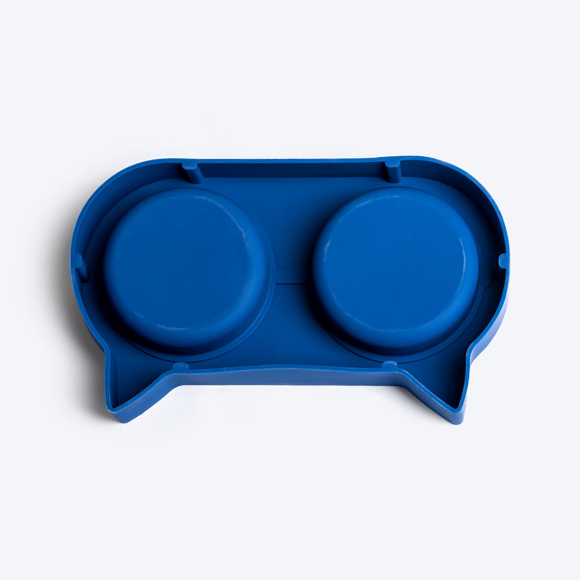 HUFT Cat Face Double Diner For Cats (Blue) - Heads Up For Tails