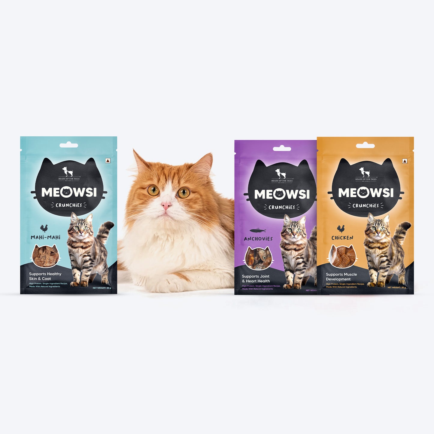 Meowsi by HUFT Cat Treats Combo - Non-Veg (Pack of 3) - Heads Up For Tails
