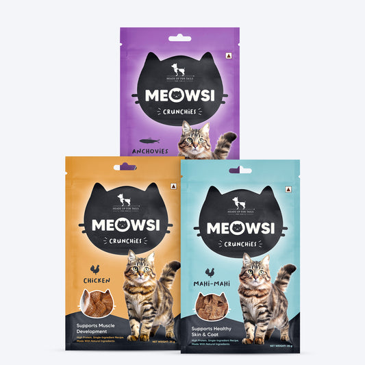 Meowsi by HUFT Cat Treats Combo - Non-Veg (Pack of 3) - Heads Up For Tails