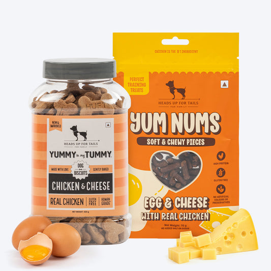 HUFT Cheese Please Treats Combo For Dog - Heads Up For Tails