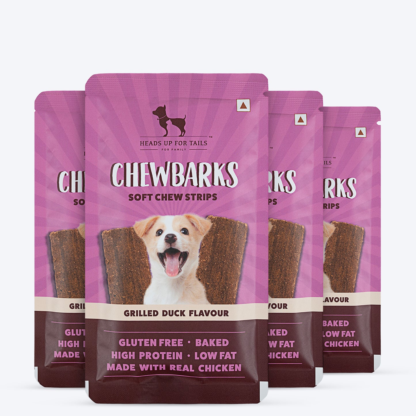 HUFT Chewbarks Dog Soft Chew Strips Treats - Grilled Duck - 30 gm - Heads Up For Tails