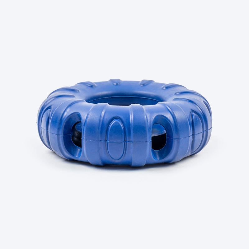 HUFT Chewtastic Roll-A-Tyre Chew Toy For Dog - Blue - Heads Up For Tails