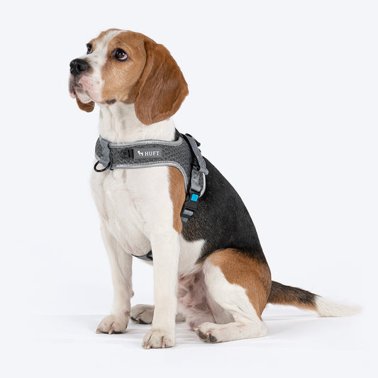 HUFT Easy Fit U-Harness For Dogs - Grey