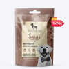 Sara's Doggie Treats Dehydrated Chicken Giblets, 70 g, high protein, low fat, all-natural dog treats in a resealable bag.