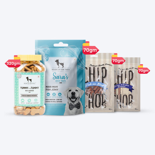 HUFT Fin-tastic Bites - Fish Treats Combo Pack For Dog - Heads Up For Tails