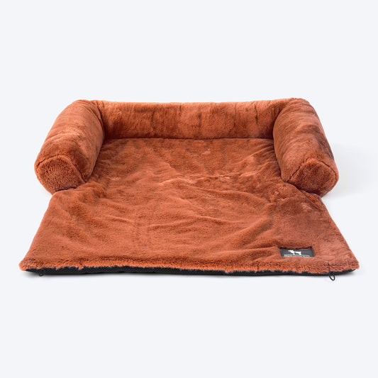 HUFT Made To Order Fluffy Dreams Sofa Protector For Dog - Dark Brown
