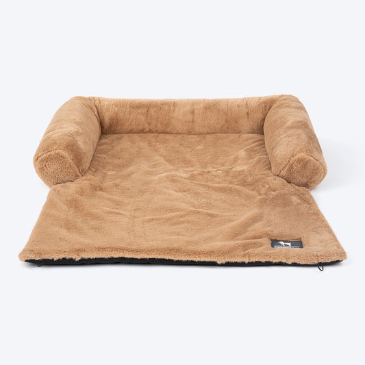 HUFT Fluffy Dreams Sofa Protector For Dogs - Brown (Made to Order) - Heads Up For Tails