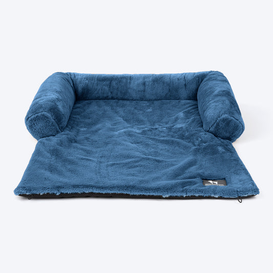 HUFT Fluffy Dreams Sofa Protector For Dogs - Navy Blue (Made to Order) - Heads Up For Tails