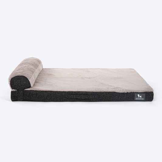 HUFT Furry Orthopedic Dog Bed - Grey (Made to Order) - Heads Up For Tails