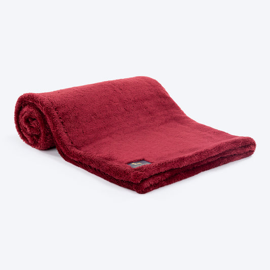 HUFT Furry Wrap Pet Blanket - Maroon - Heads Up For Tails