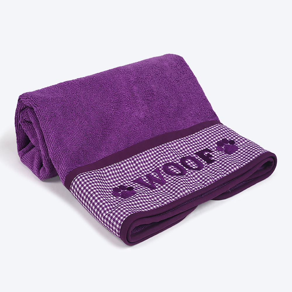 HUFT Microfibre Towel for Dogs - Mauve - Heads Up For Tails