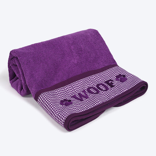 HUFT Microfibre Towel for Dogs - Mauve - Heads Up For Tails