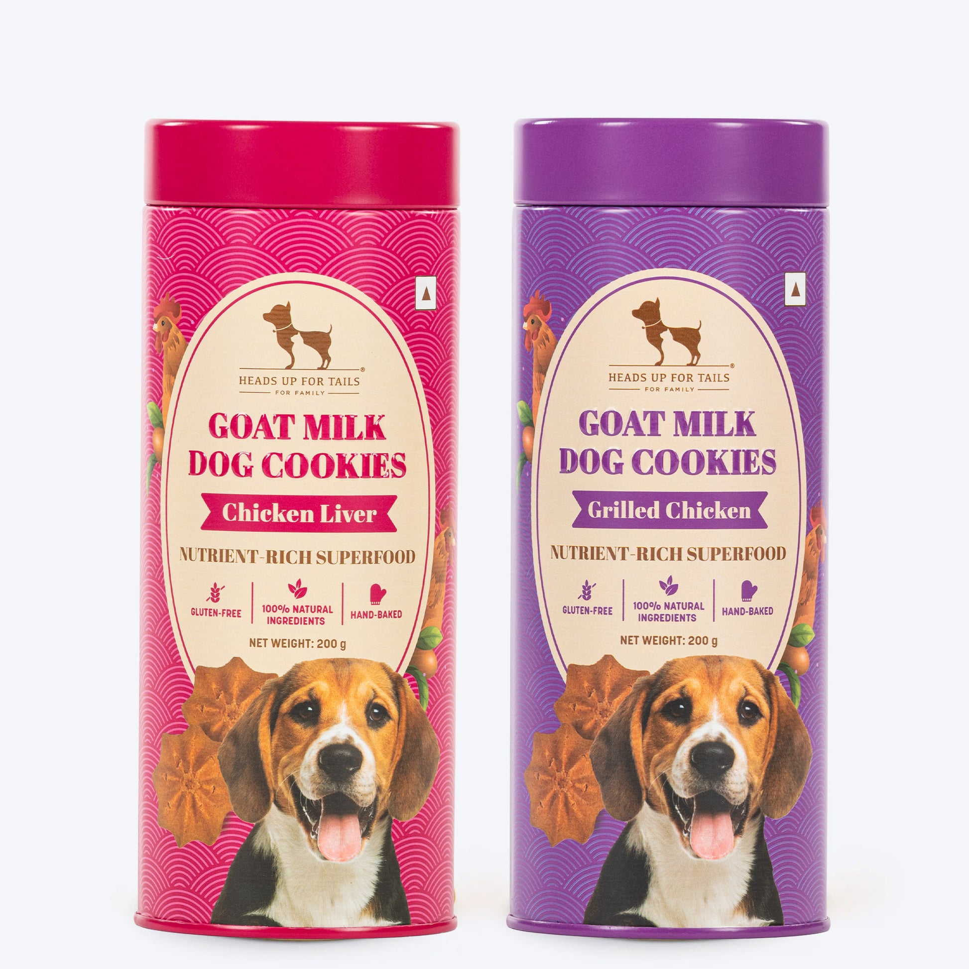 Huft Goat Milk Dog Cookies Chicken Liver & Grilled Chicken Combo - Heads Up For Tails
