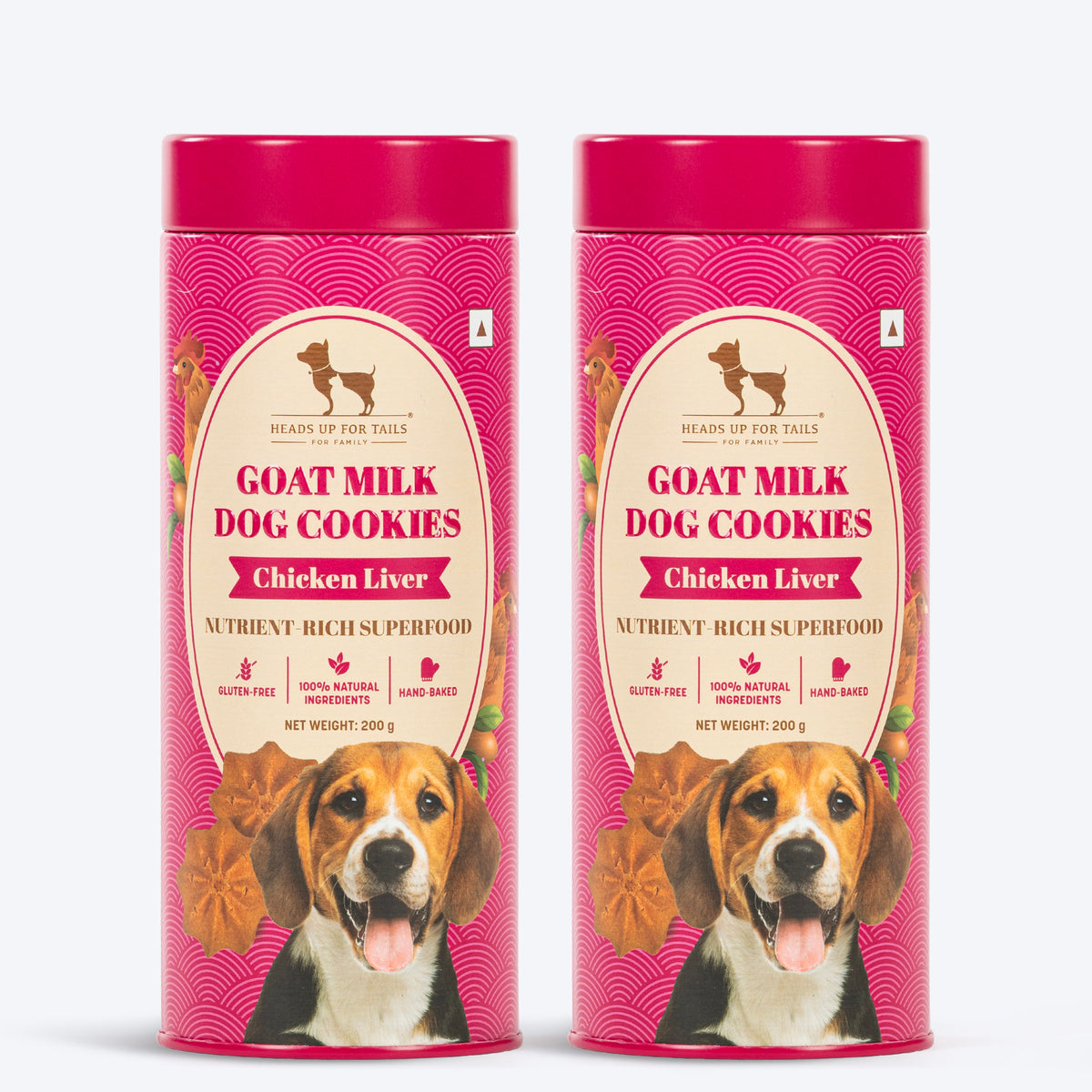 HUFT Goat Milk Dog Cookies - Chicken Liver - 200 g - Heads Up For Tails