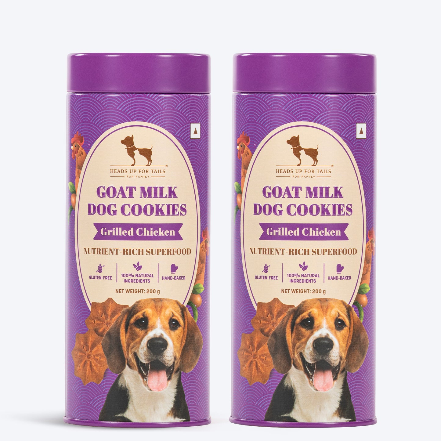 HUFT Goat Milk Dog Cookies - Grilled Chicken - 200 g - Heads Up For Tails