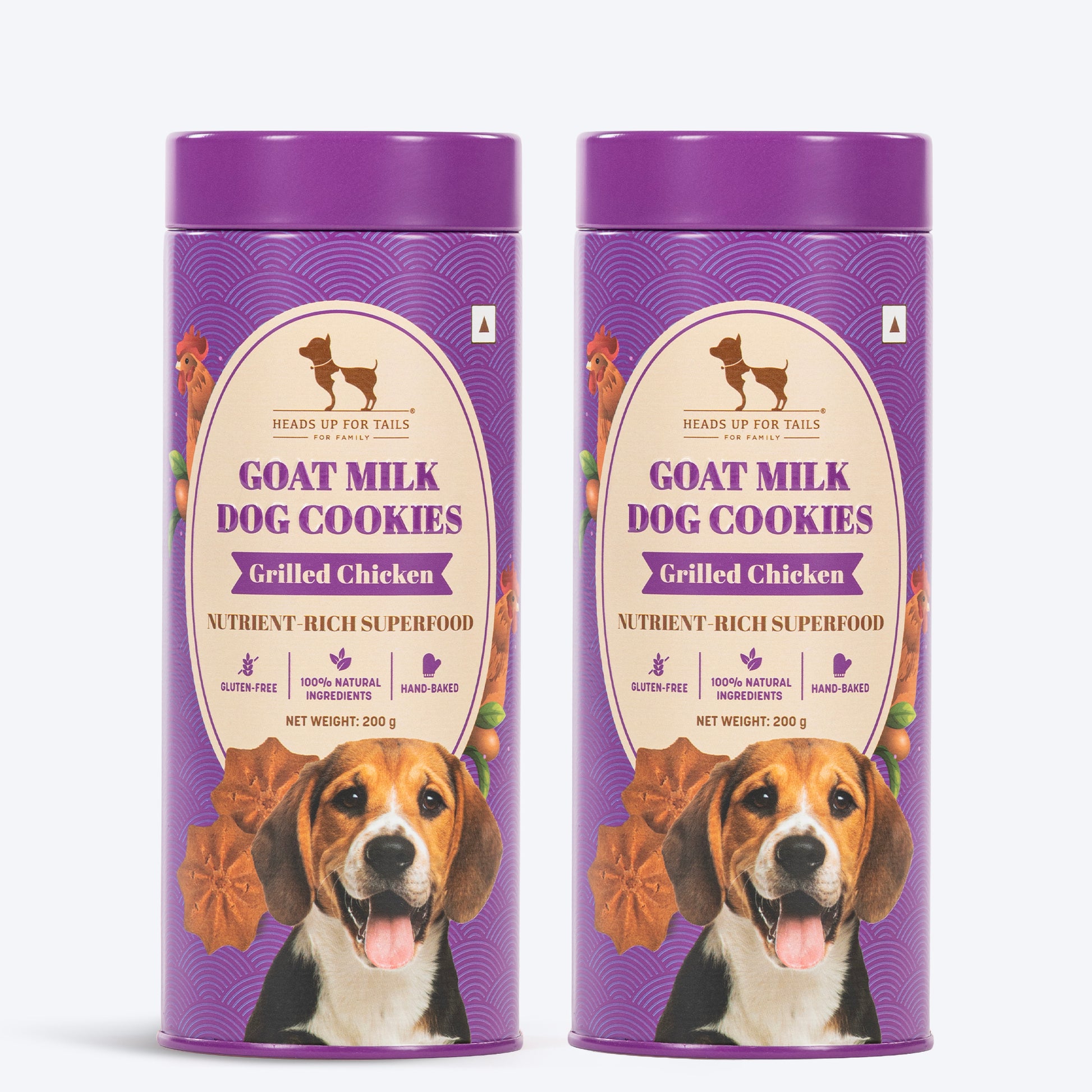 HUFT Goat Milk Dog Cookies - Grilled Chicken - 200 g - Heads Up For Tails