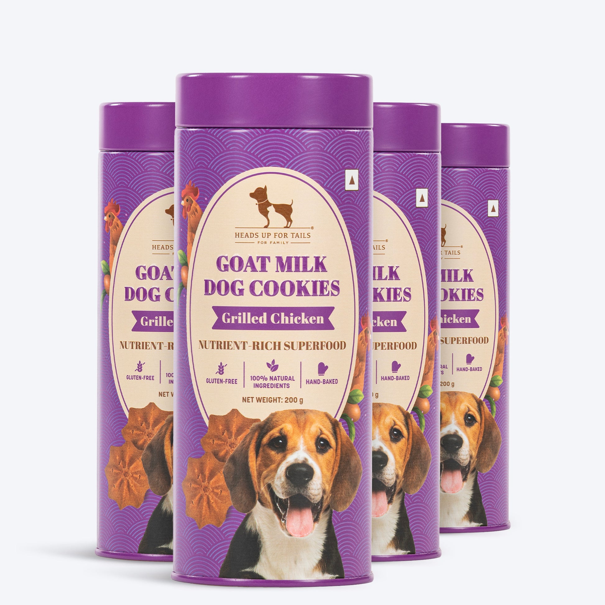 HUFT Goat Milk Dog Cookies - Grilled Chicken - 200 g - Heads Up For Tails