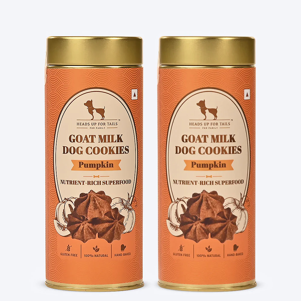HUFT Goat Milk Dog Cookies - Pumpkin - 200 gm - Heads Up For Tails