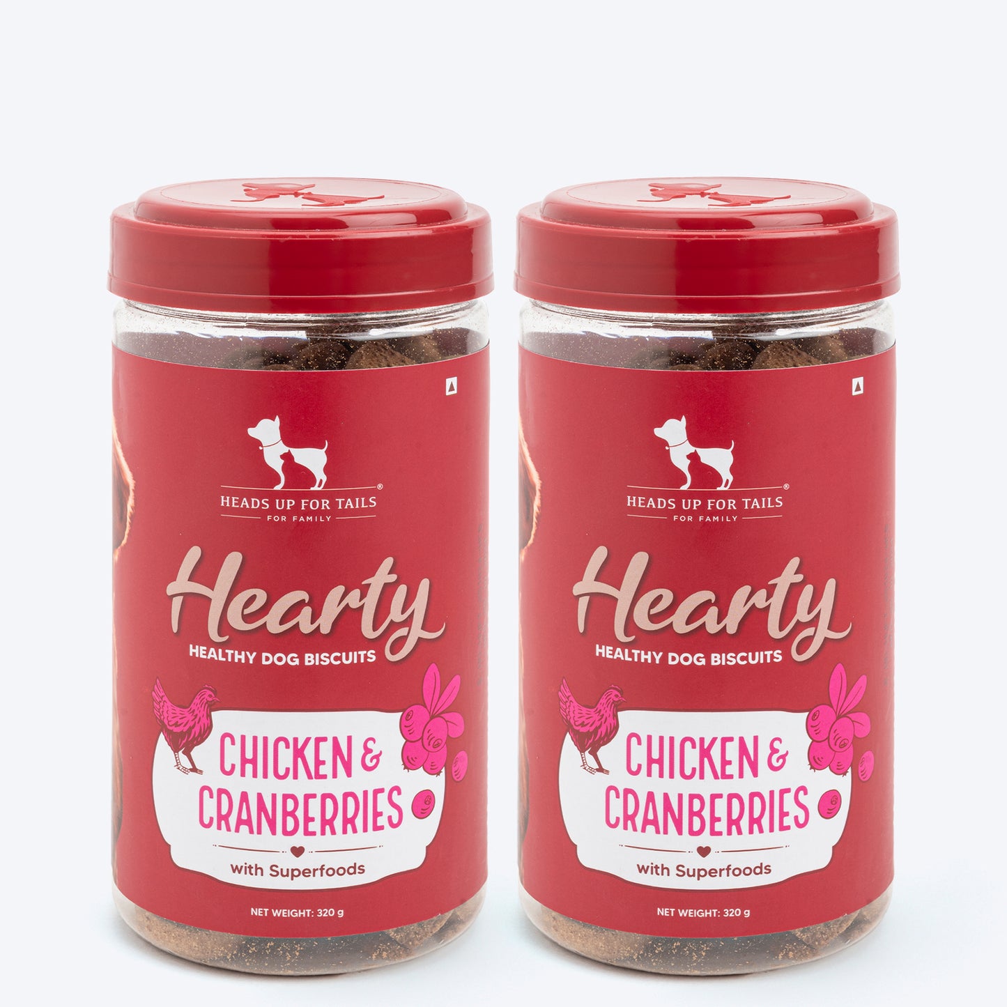 HUFT Hearty Chicken & Cranberries Healthy Dog Biscuits - 320 gm