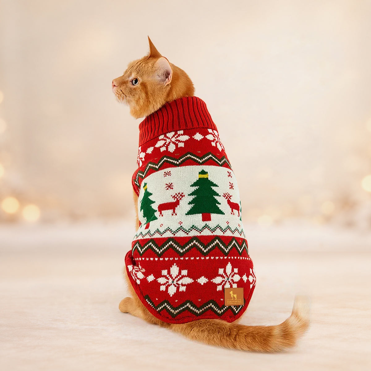 HUFT Jolly Jumper Sweater For Cat - Red - Heads Up For Tails