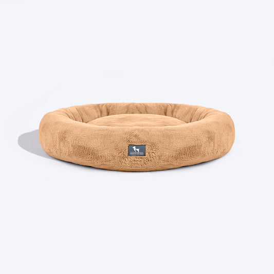 HUFT Jumbo Donut Bed For Dogs - Brown (Made to Order) - Heads Up For Tails