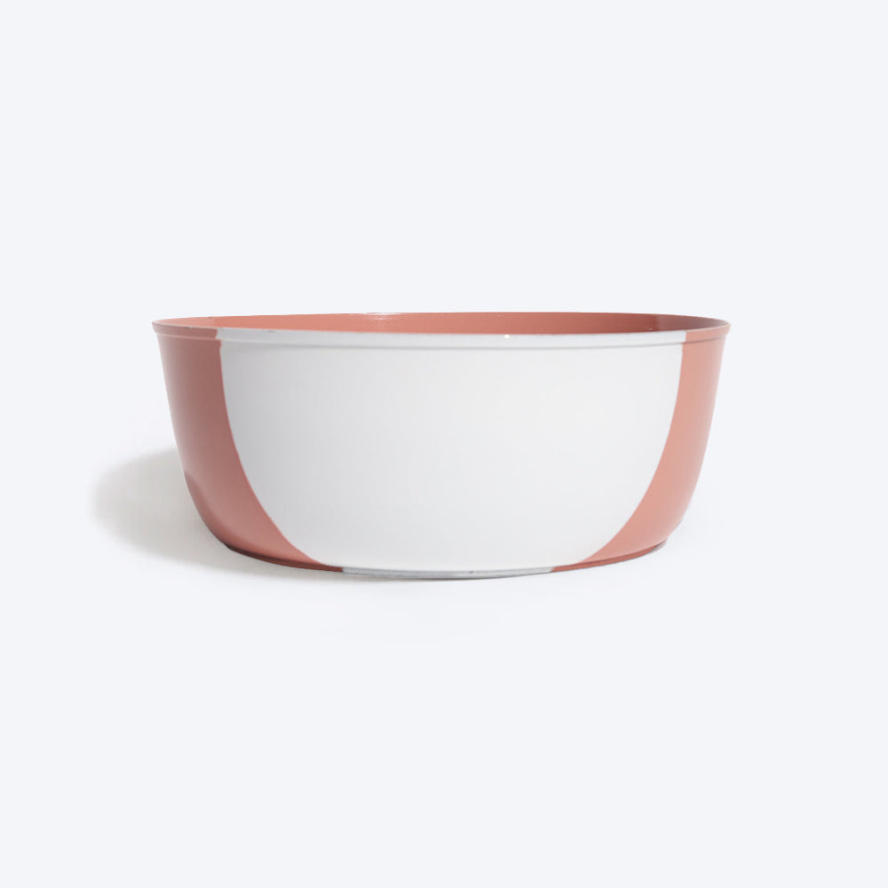 HUFT Karmic Steel Bowl For Dogs - Peach