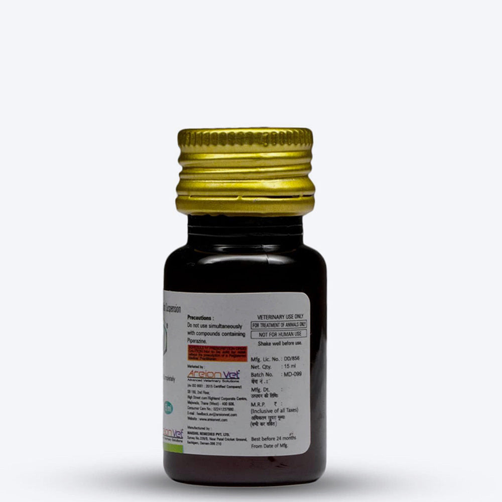 AreionVet FeliD Feline Oral Suspension Deworming Syrup For Cat - 15 ml - Heads Up For Tails