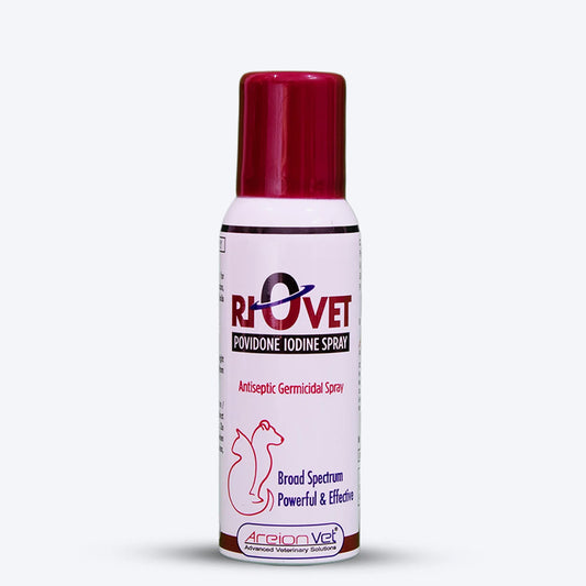 AreionVet Riovet Antiseptic Iodine Spray For Dog & Cat - 100 ml - Heads Up For Tails