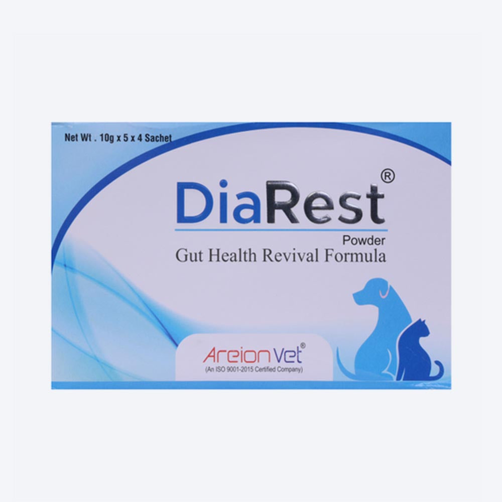 AreionVet DiaRest Sachets Electrolytes For Dog and Cat - 20 Sachets - Heads Up For Tails
