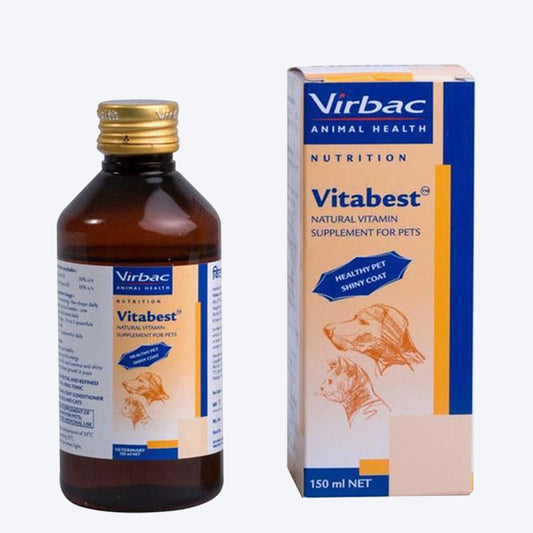 Virbac Vitabest Natural Vitamin Supplement For Dog & Cat - 150 ml
