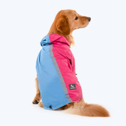 HUFT Magical Mist Dog Raincoat - Light Blue & Pink