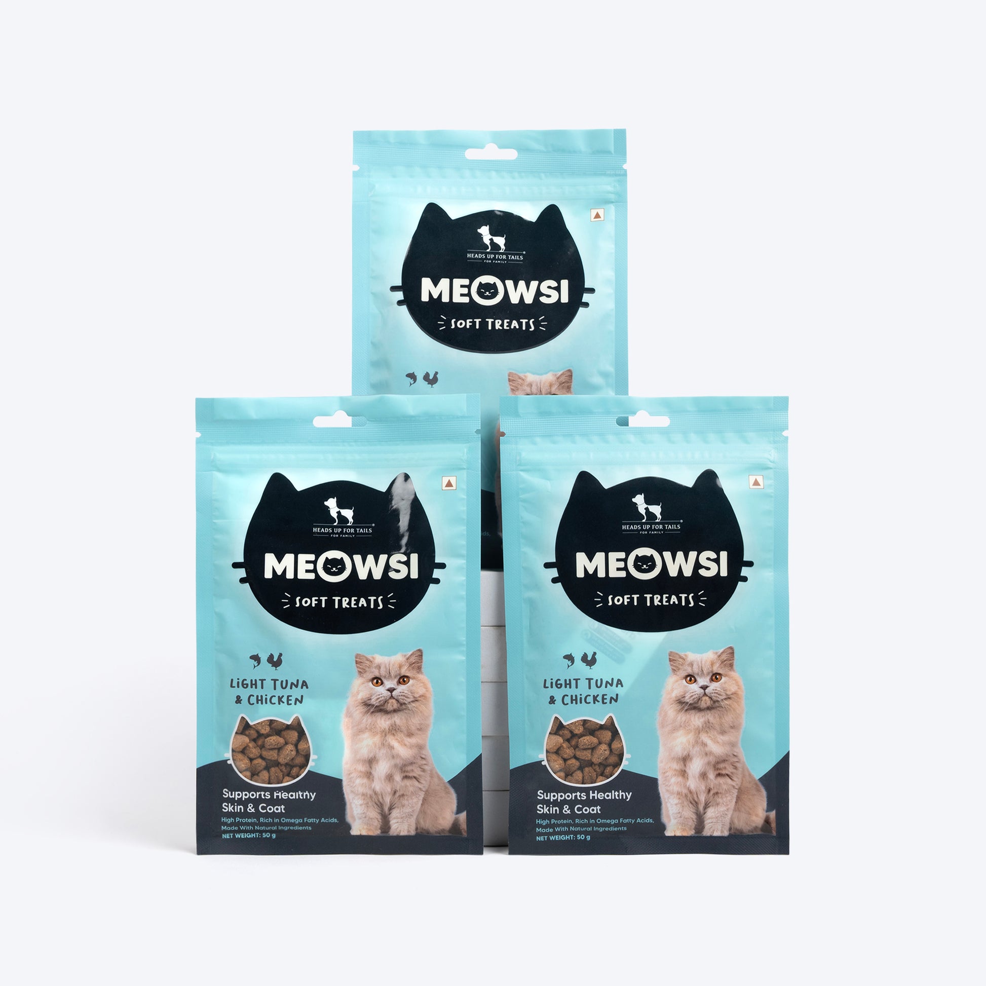 Meowsi by HUFT Light Tuna & Chicken Soft Cat Treats - 50 gm - Heads Up For Tails