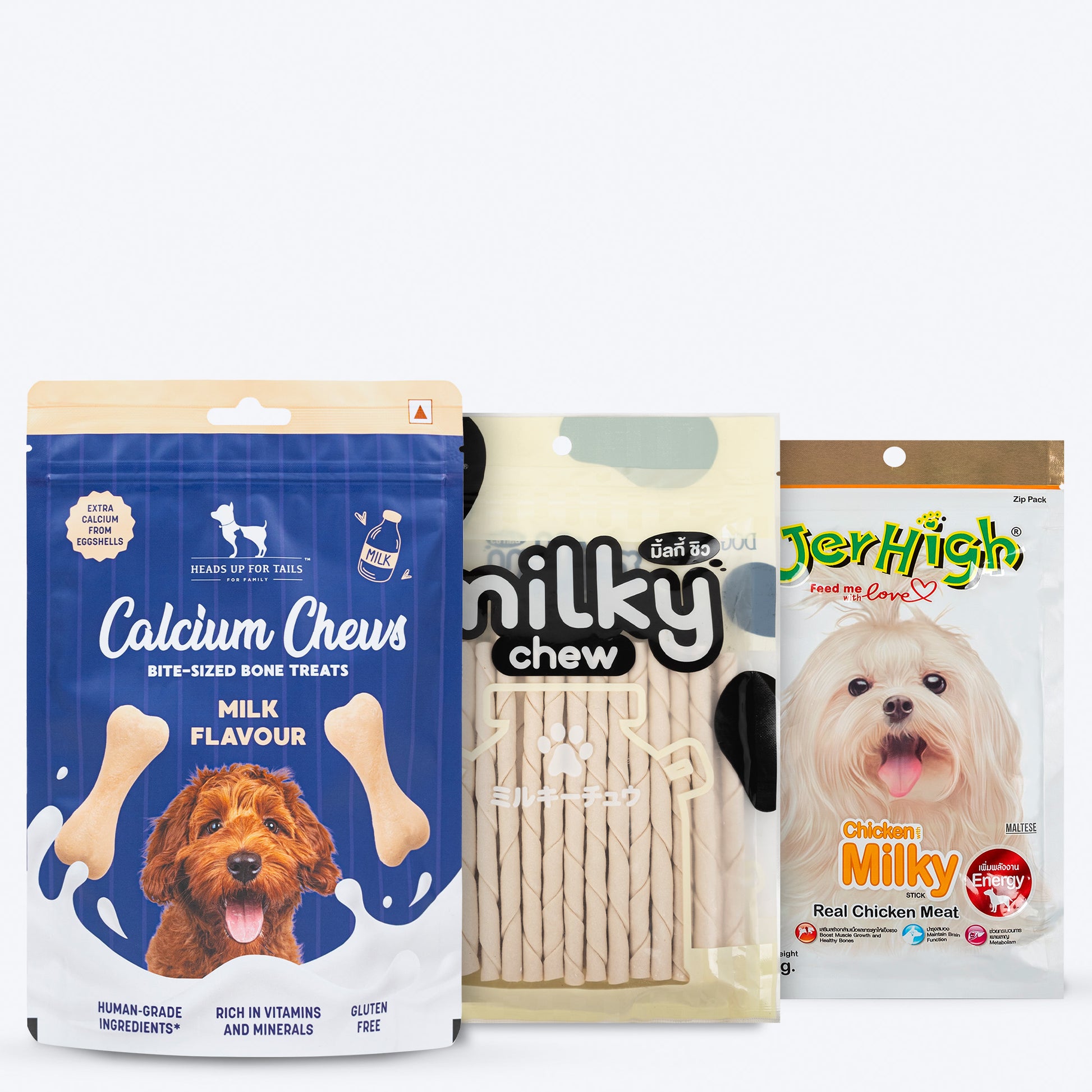 HUFT Milky Munchkins - Calcium-Packed Treats Combo - Heads Up For Tails