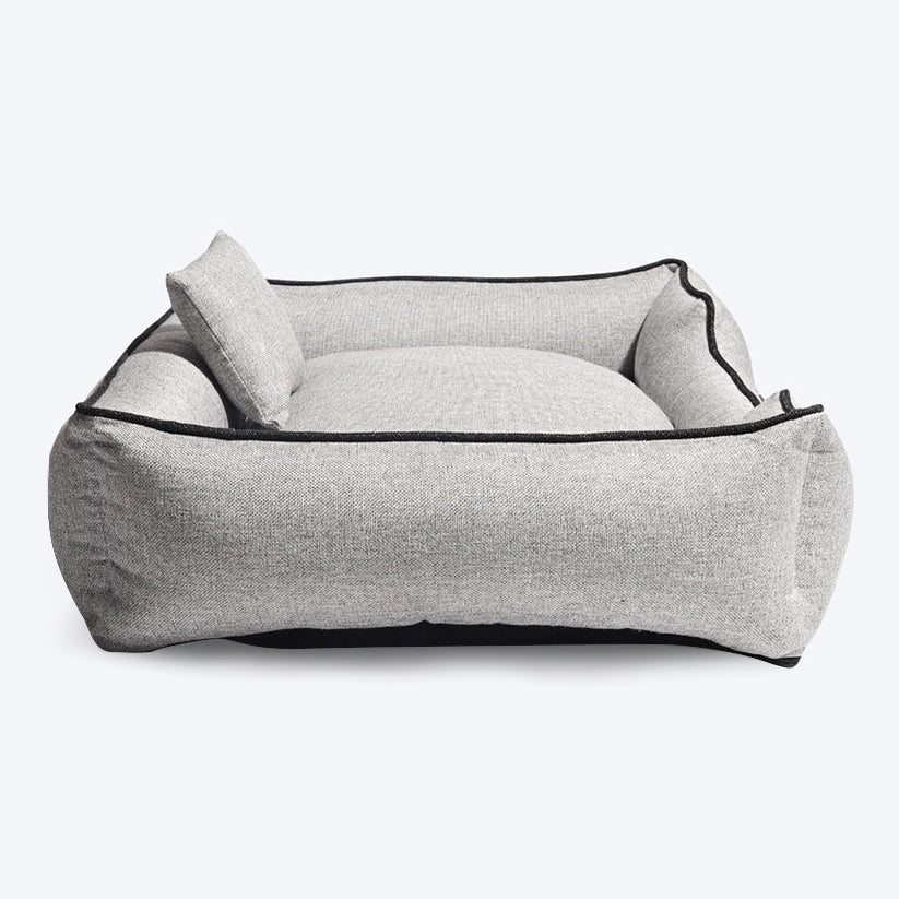 HUFT Nap Now Lounger Dog Bed (Free Cushion) - Grey (Made to Order) - Heads Up For Tails