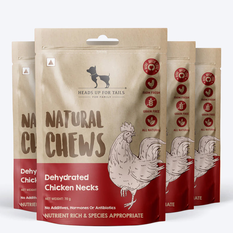 HUFT Natural Chews Doggie Dehydrated Chicken Neck - 70 g - Heads Up For Tails