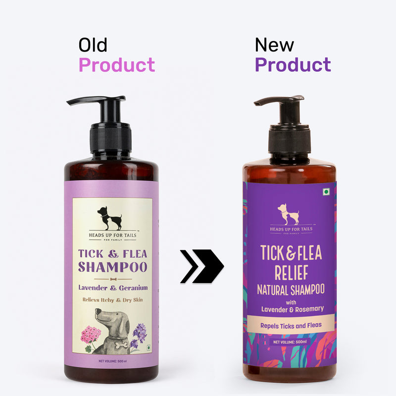 HUFT Natural Tick & Flea Repellent Shampoo for Dogs - Heads Up For Tails