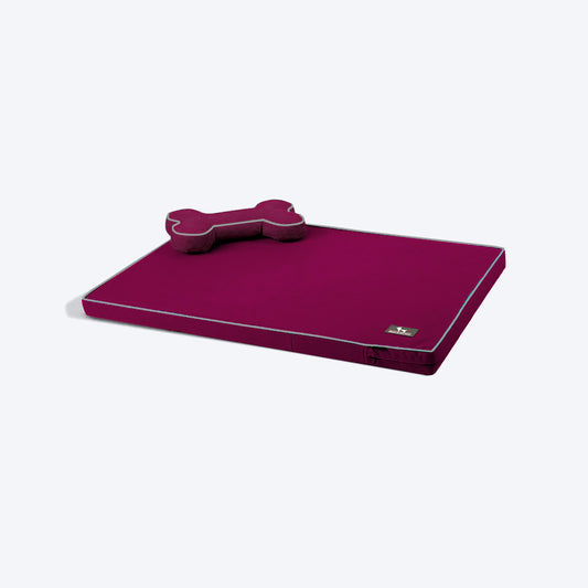 HUFT Made To Order Orthopaedic Dog Bed (Free Bone Cushion) - Dark Magenta
