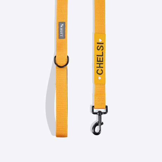 HUFT Personalised Basics Dog Leash - Yellow