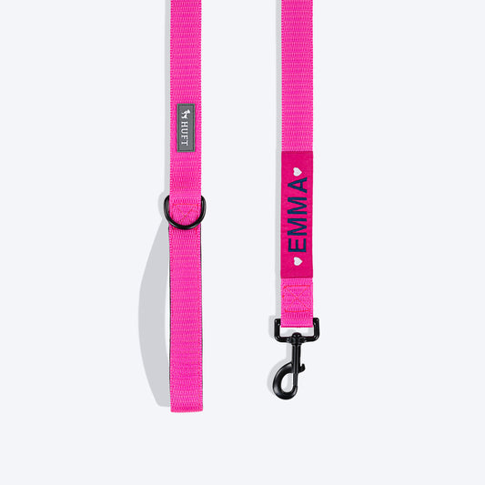 HUFT Personalised Basics Dog Leash - Pink