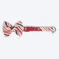 HUFT Personalised Sprinkled Stripes Fabric Collar With Free Bow Tie For Dogs