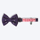 HUFT Personalised Twinkling Heart Fabric Collar With Free Bow Tie For Dogs